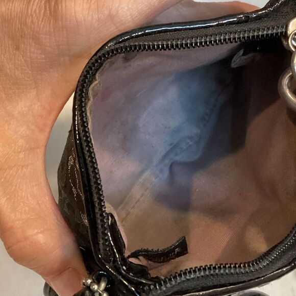 Coach Pleated Signature Lurex Logo Wristlet - Picture 13 of 15